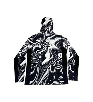 BLACK AND WHITE FISHING SHIRT