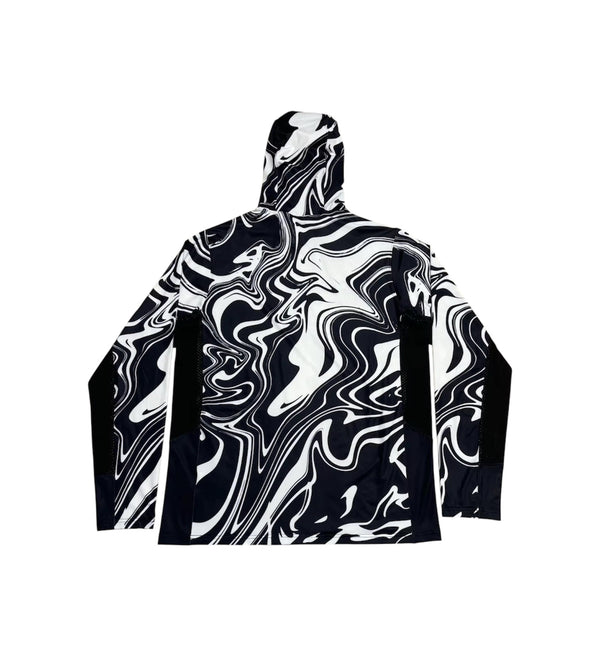 BLACK AND WHITE FISHING SHIRT