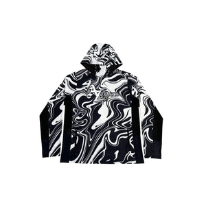 BLACK AND WHITE FISHING SHIRT